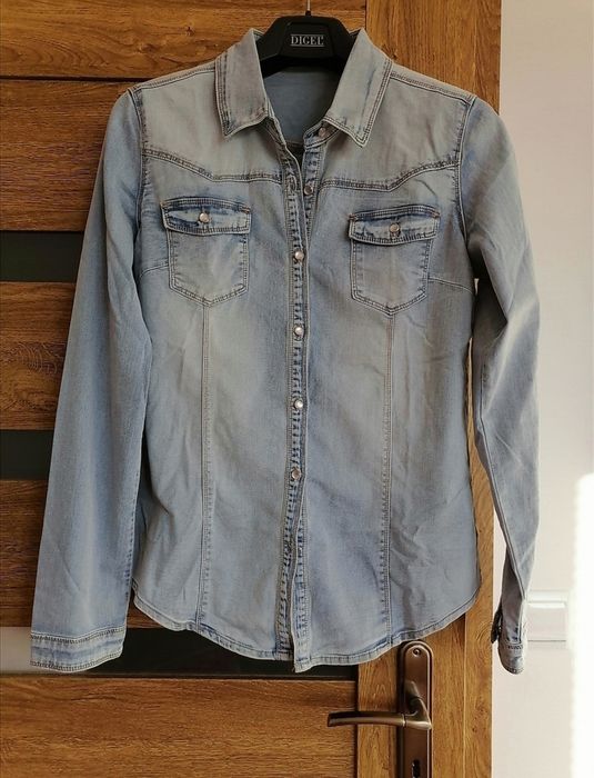 Jeansowa elastyczna koszula