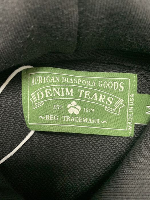 Denim Tears Cotton Wreath Hoodie Black Monochrome (Bluza)