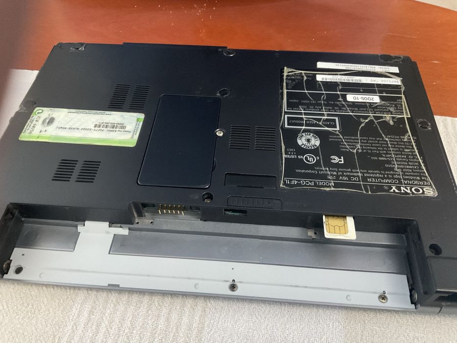 Mały laptop Sony Vayo PCG-4F1L - dysk 1,8’