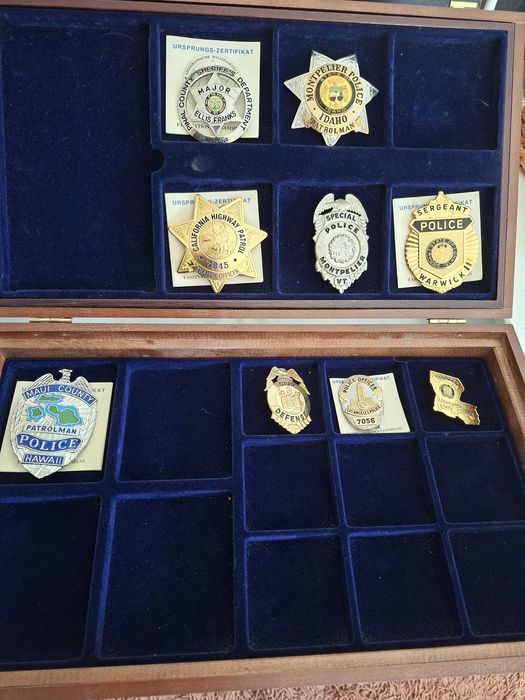 Crachás / Distintivos da polícia dos EUA - Coleção vintage Göde