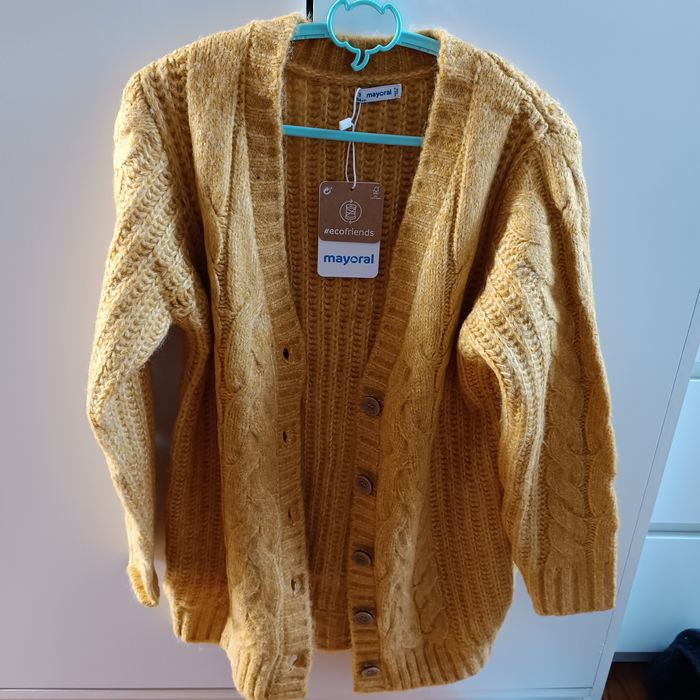 Mayoral sweter kardigan musztarda 134 nowy
