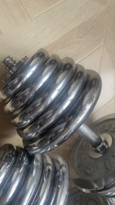 Гантеля розбірна ТА-1435 хромована 25 кг (1 шт)