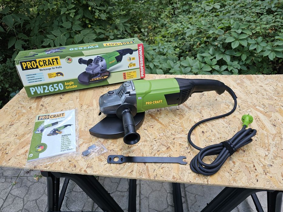 Мощная 2650Вт Болгарка 230Диск ProCraft Плавный пуск Медная Обмотка