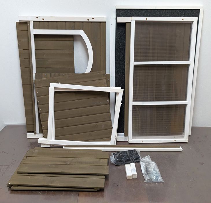 Drewniana Buda dla Psa Doug z Przedsionkiem M 103,7x112x70cm - NOWA
