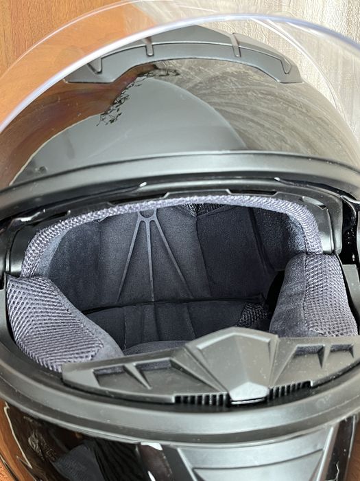 Шолом інтеграл BLD-M61 з окулярями чорний глянець