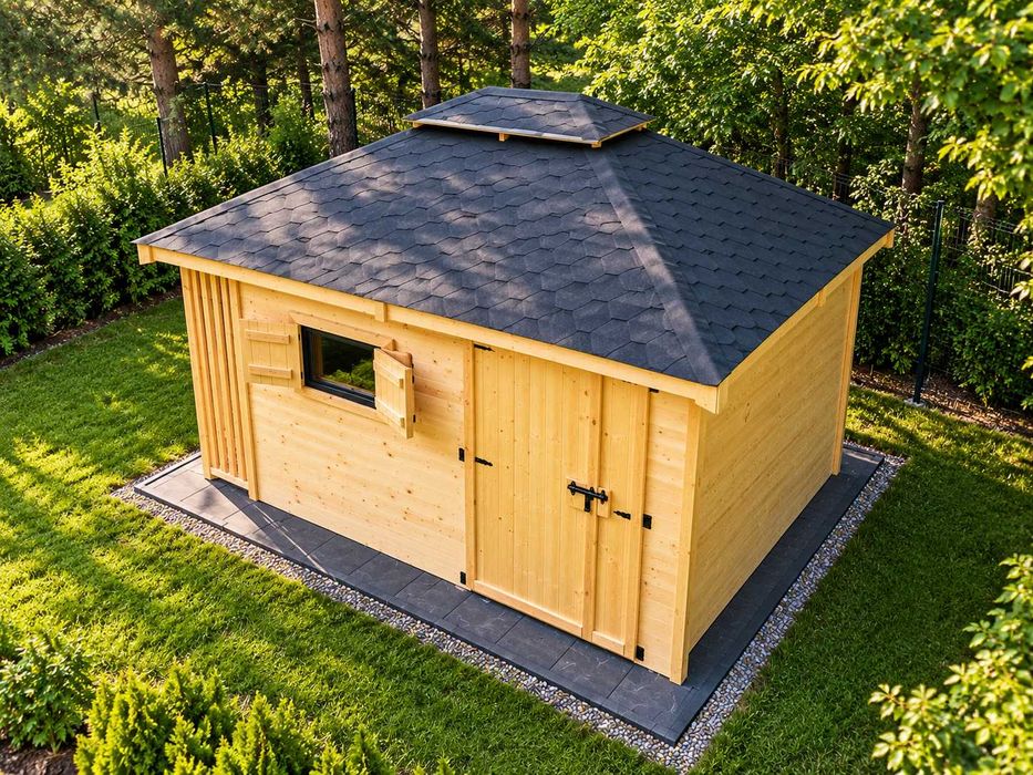 Domek Narzędziowy 3x4 z Drewutnią 2w1 | Altana Drewniana | PROMOCJA -10%