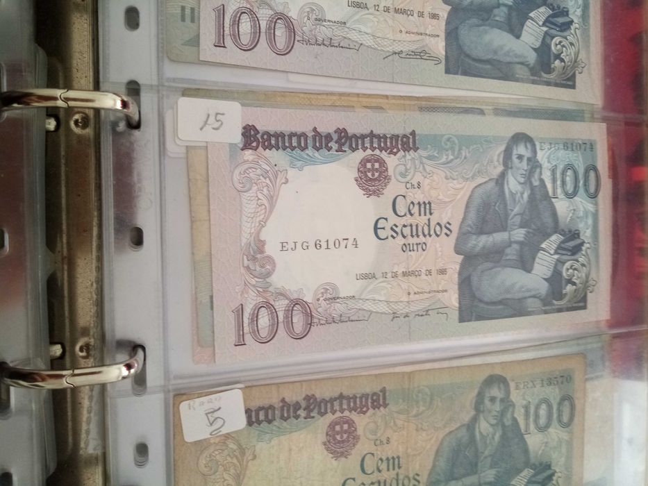 100$00 MANUEL Barbosa du BOCAGE Março de 1985 NOVA c/ vinco ao centro