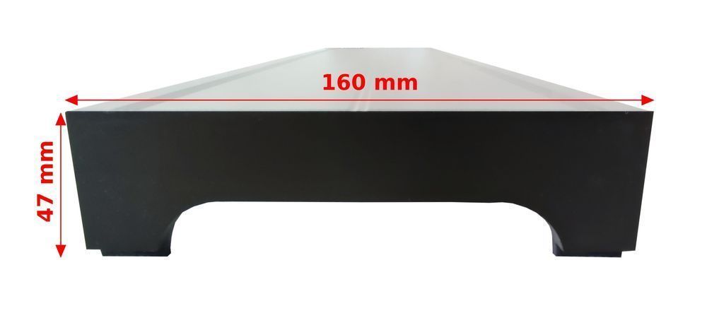 Nóżki 47 mm do profilu aluminiowego 160mm 16cm CZARNE PCV komplet 2szt