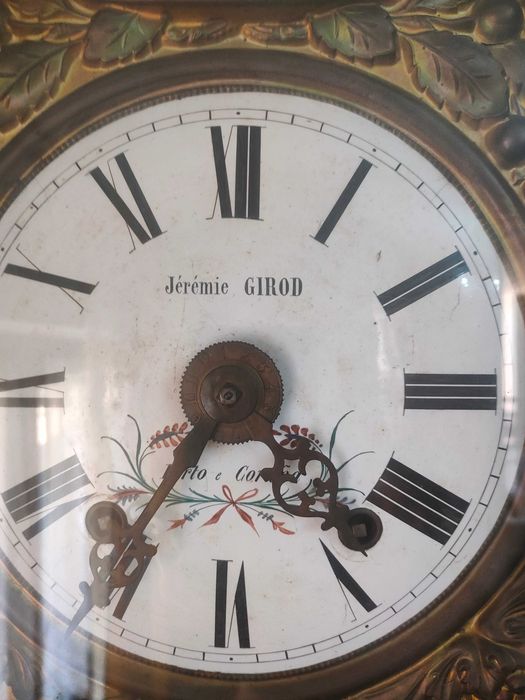 Relógio de pêndulo, pé alto, antigo, revisão feita, a funcionar bem