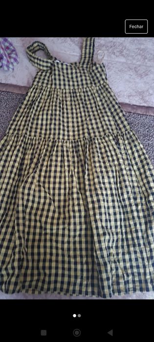 Vestido xadrez amarelo e preto Asos