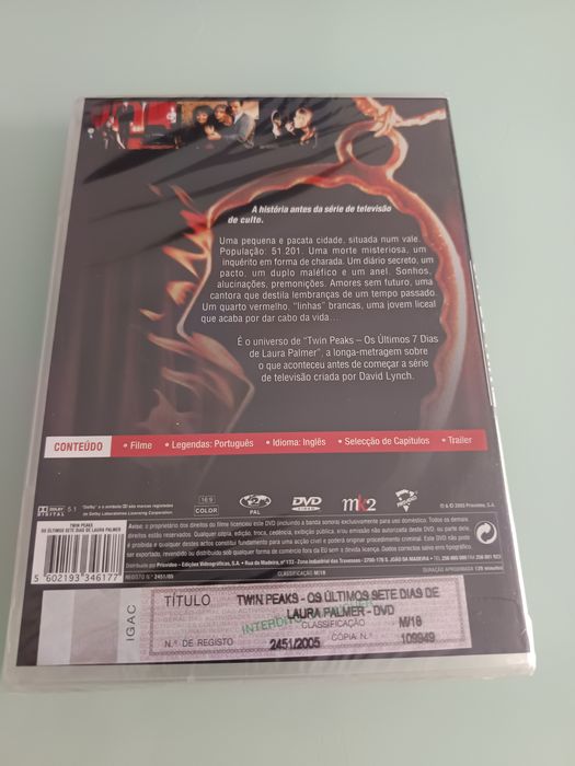 DVD os últimos 7dias de laura palmer