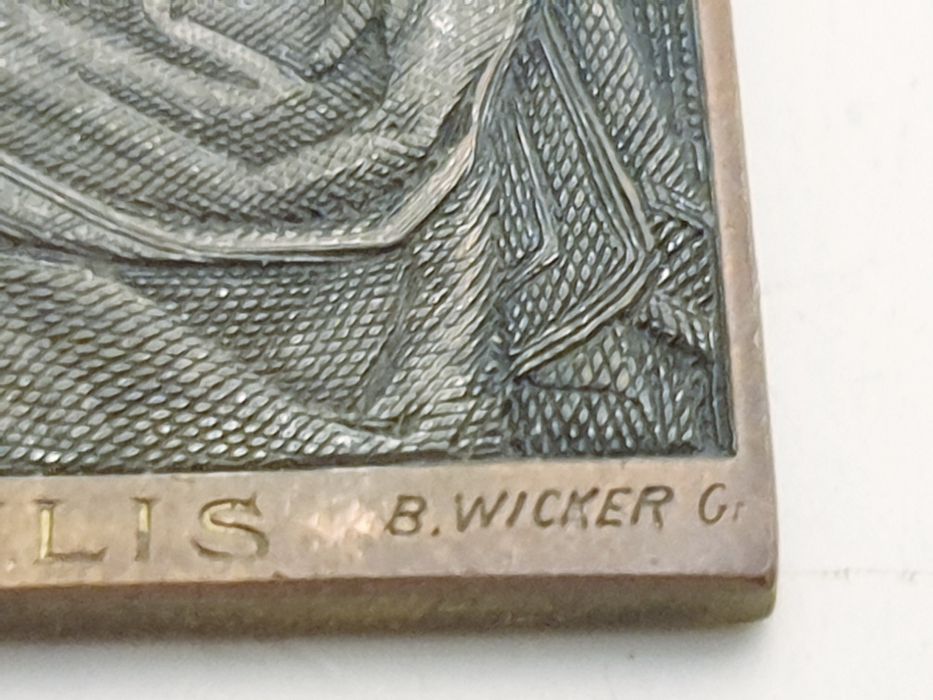 antigo pendente religioso "Mater Amabilis" - gravura de B. Wicker