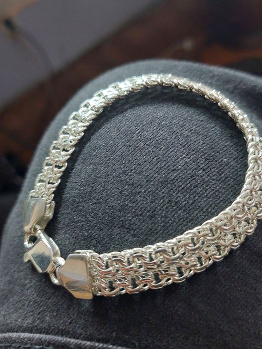 Срібний браслет,925° "двойной бисмарк"