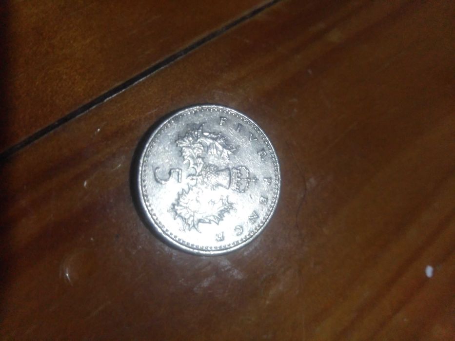 Moeda de 5 Pence - 1991
