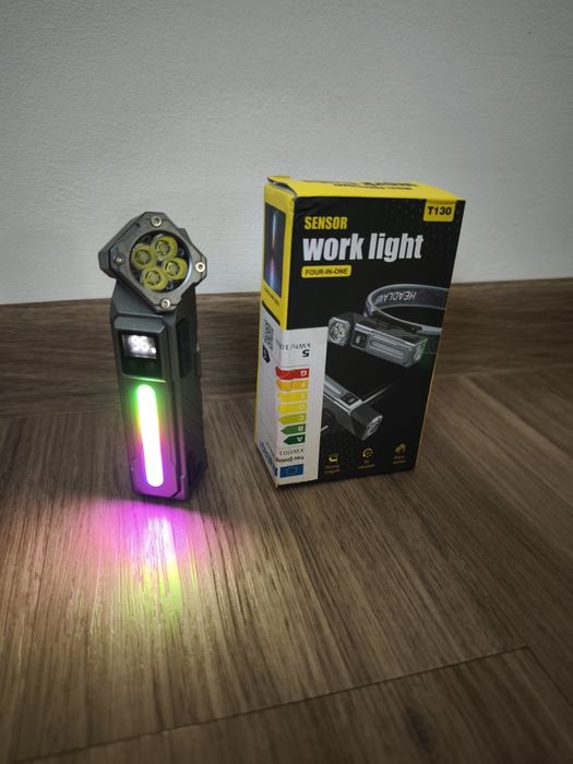 Latarka Wielofunkcyjna RGB (srebna)