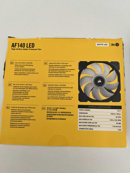 Ventoinhas Corsair AF140 branco (140mm)