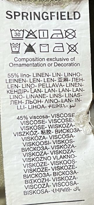 Літній комбінезон Springfield, 55% льон, на зріст до 160 см, XS