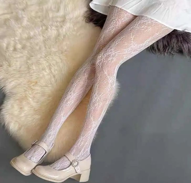 Трендовые женские колготы колготки ажурные мелкая сетка розы цветы