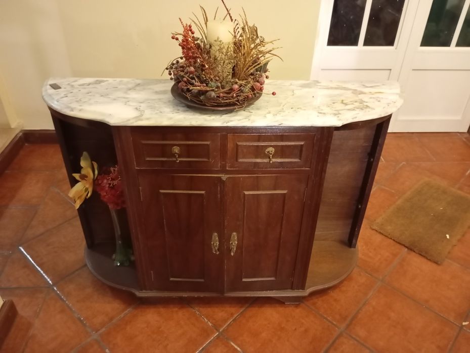 Conjunto sapateira e móvel sala e cabide com espelho