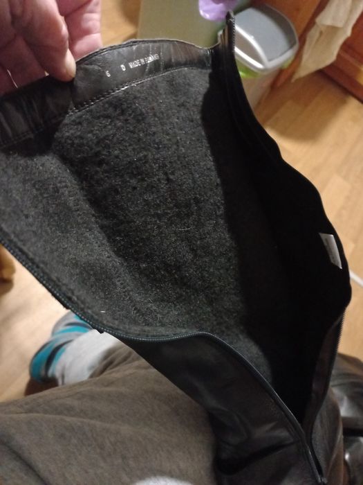 Buty  kozaki damskie skórzane