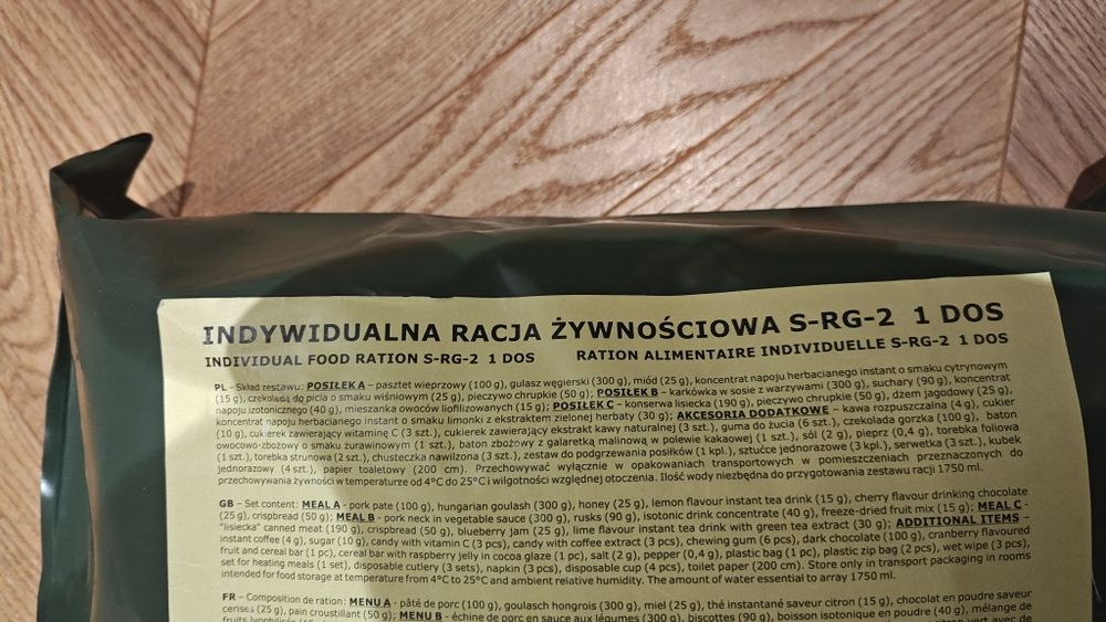 Racja turystyczna całodniowa SRG