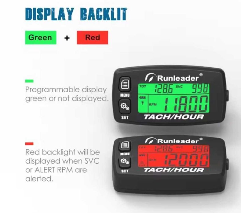 Тахометр счетчик моточасов  RL-hm032B с заменяемой батарейкой