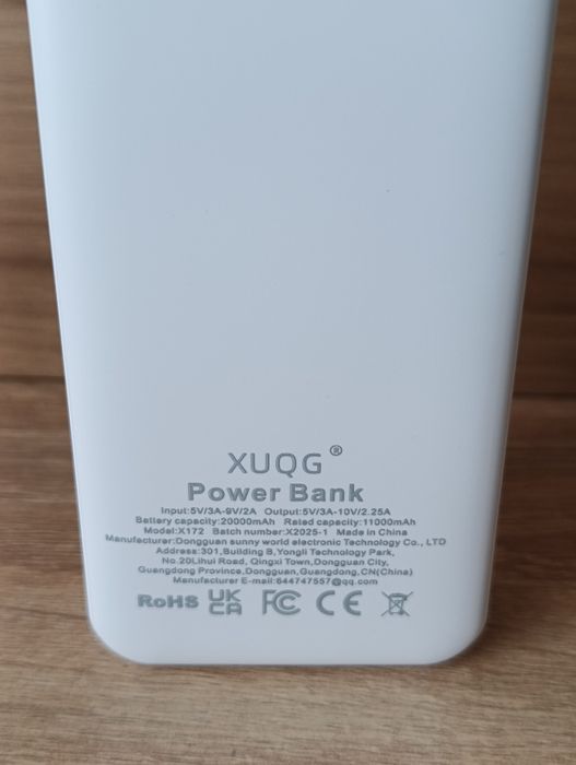 Павербанк 20000 mAh маг з дисплеєм білий