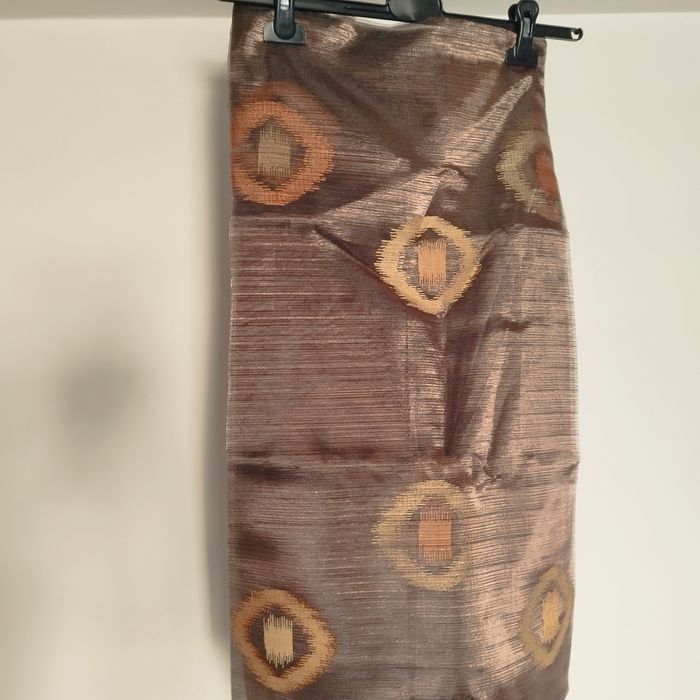 Brązowa firana firanka z metra organza duży kawałek