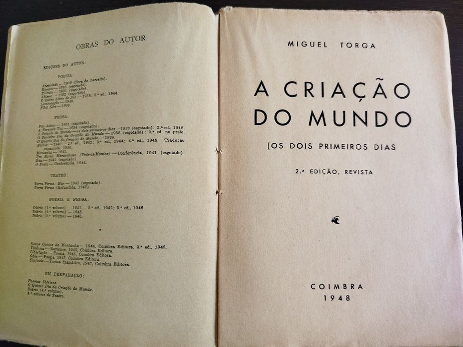 A criação do mundo // Miguel Torga