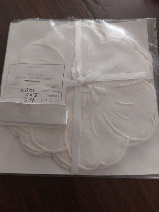 Bases para copos em puro linho