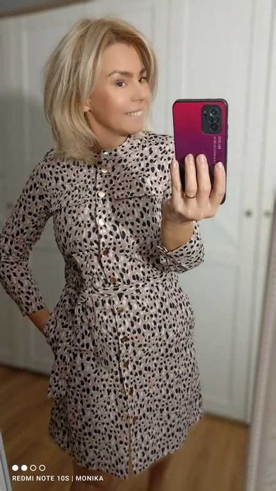 Nowa sukienka rozpinana mohito wiązana w talii