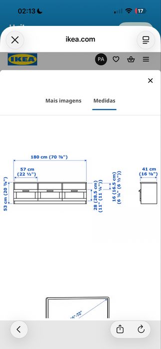 Movel usado para tv
