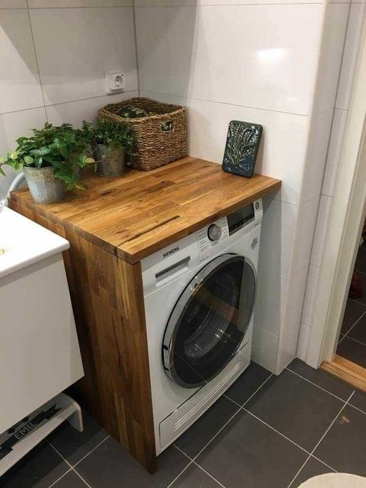 Столешница из дерева в ванную комнату