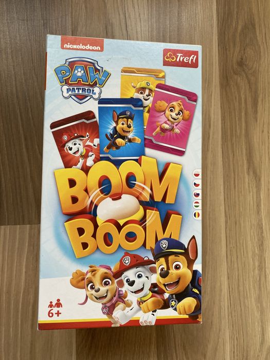 Gry planszowe Ludo Psi Patrol Skoczki Boom Boom komplet