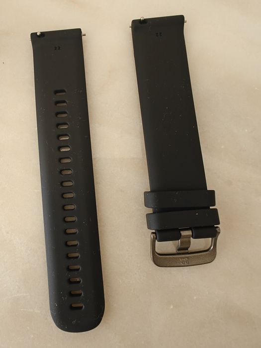 Bracelete Relógio 22mm Silicone / Borracha Preta (Quick Release)