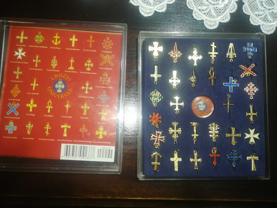 Medalhas 24 kilates coleção de 36 pcs