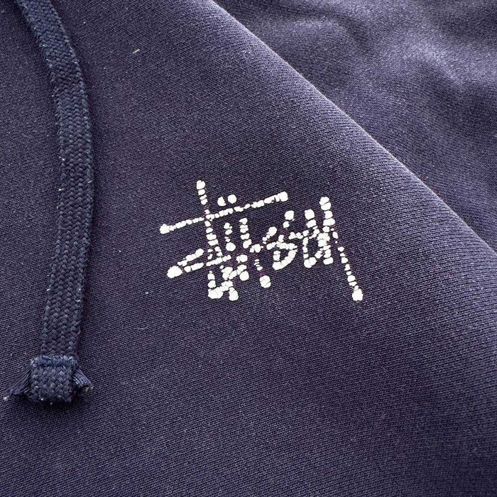 Legit Stussy Big Logo Navy Hoodie Оригинальный Худак