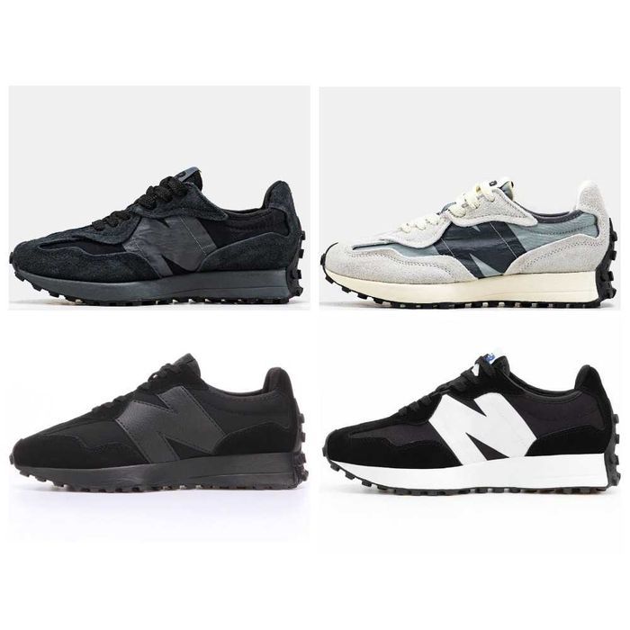 Унисекс черные кроссовки New Balance 327 кросівки нью беланс 327 NB нб