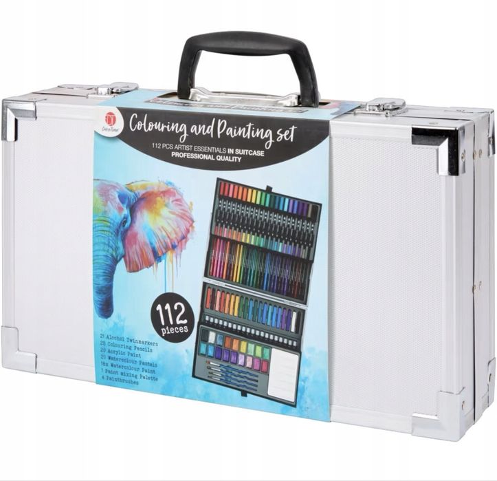 DecoTime zestaw artystyczny walizka 112 elementow