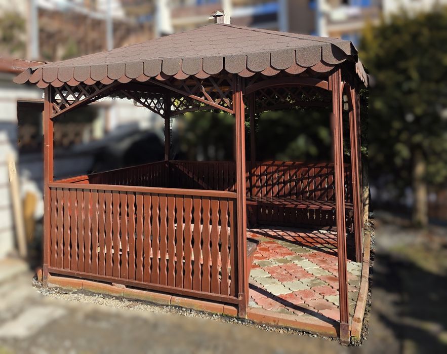 Altanka ogrodowa + rolety + kostka