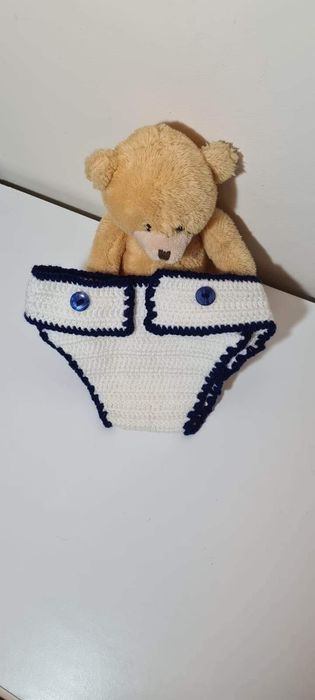 Tapa fraldas em croché