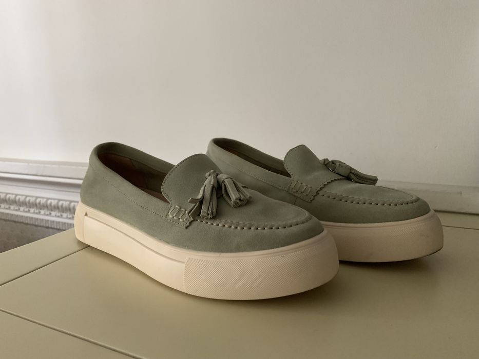 Замшевые лоферы,размер 40