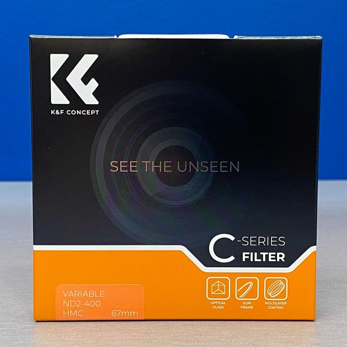 K&F Concept ND2-400 Slim 67mm (Filtro ND Variável) - SELADO