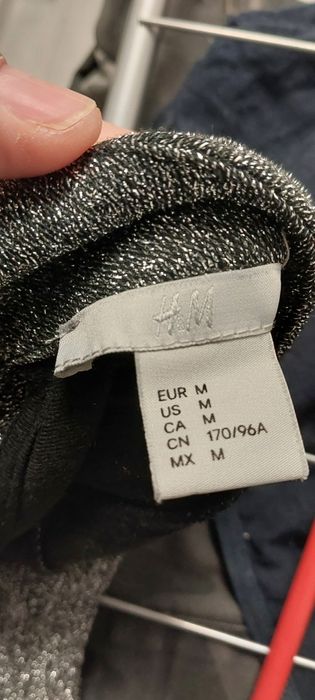 Bluzka top  długi rękaw świecąca H&M na imprezę sylwestra M