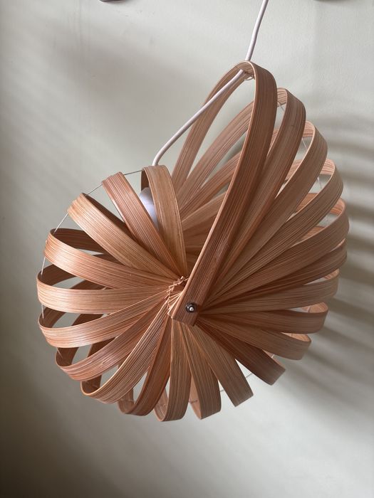 Lampa sufitowa boho drewniana