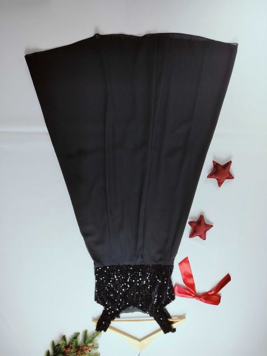 Nowa czarna długa sukienka w rozmiarze M 38