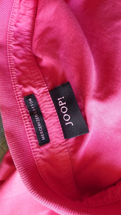 Joop! Polo Męskie M fuksja róż Bawełna merceryzowana mercerized błyszc