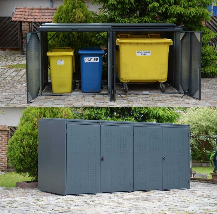 Wiata Altana Śmietnikowa Blaszak Zabudowa Obudowa Koszy 660/1100 L