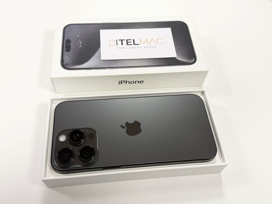 Apple iPhone 15 Pro Max 256GB 5G Black • BAT 100% • GW • Raty 0%