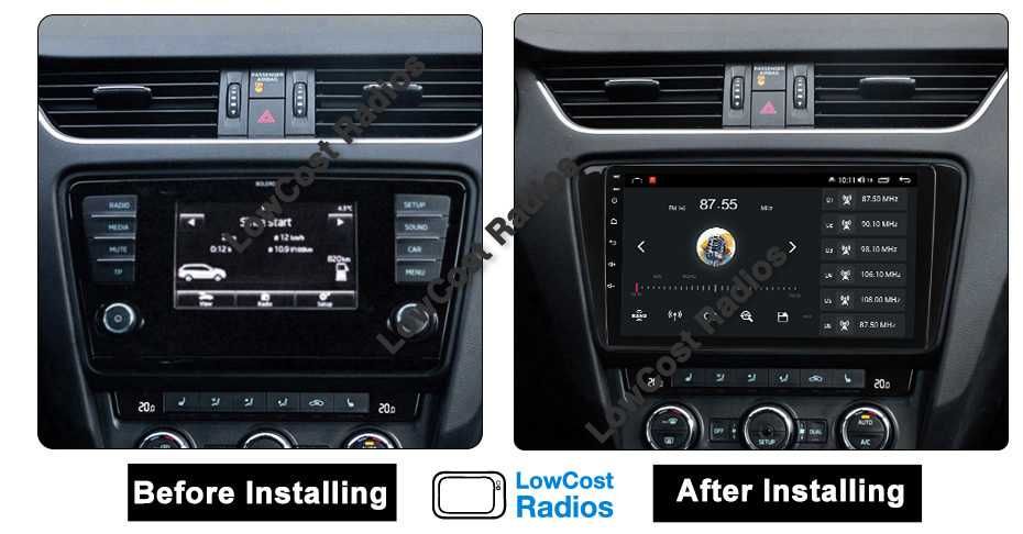 Auto Rádio 10 Polegadas SKODA OCTAVIA 3 | GPS Android BT USB APPS WIFI